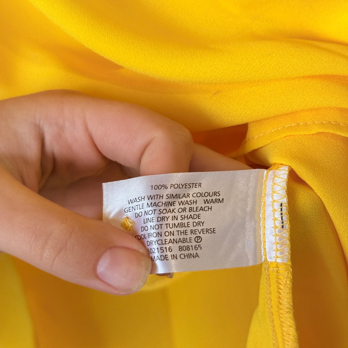 Spirit Yellow Flutter Sleeve Keyhole Back Top Size 12