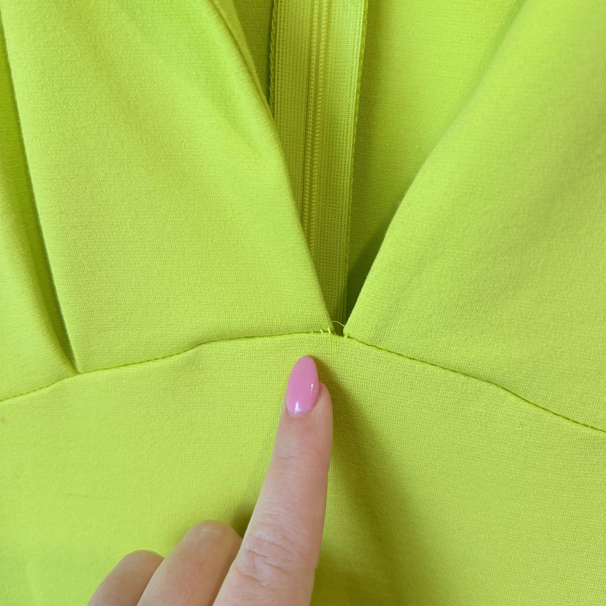 Lioness Lime Green Plunge Skater Dress Size 10 | U/Arm to U/Arm 38cm