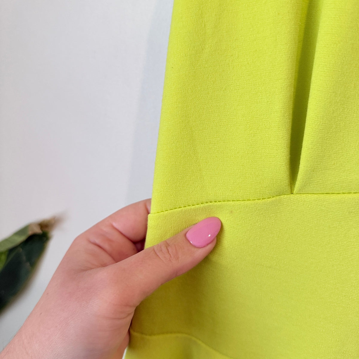 Lioness Lime Green Plunge Skater Dress Size 10 | U/Arm to U/Arm 38cm