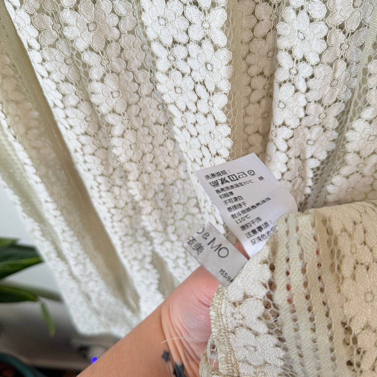 Moho & Mo Cream Daisy Lace Shirt Dress Size S | U/Arm to U/Arm 39cm