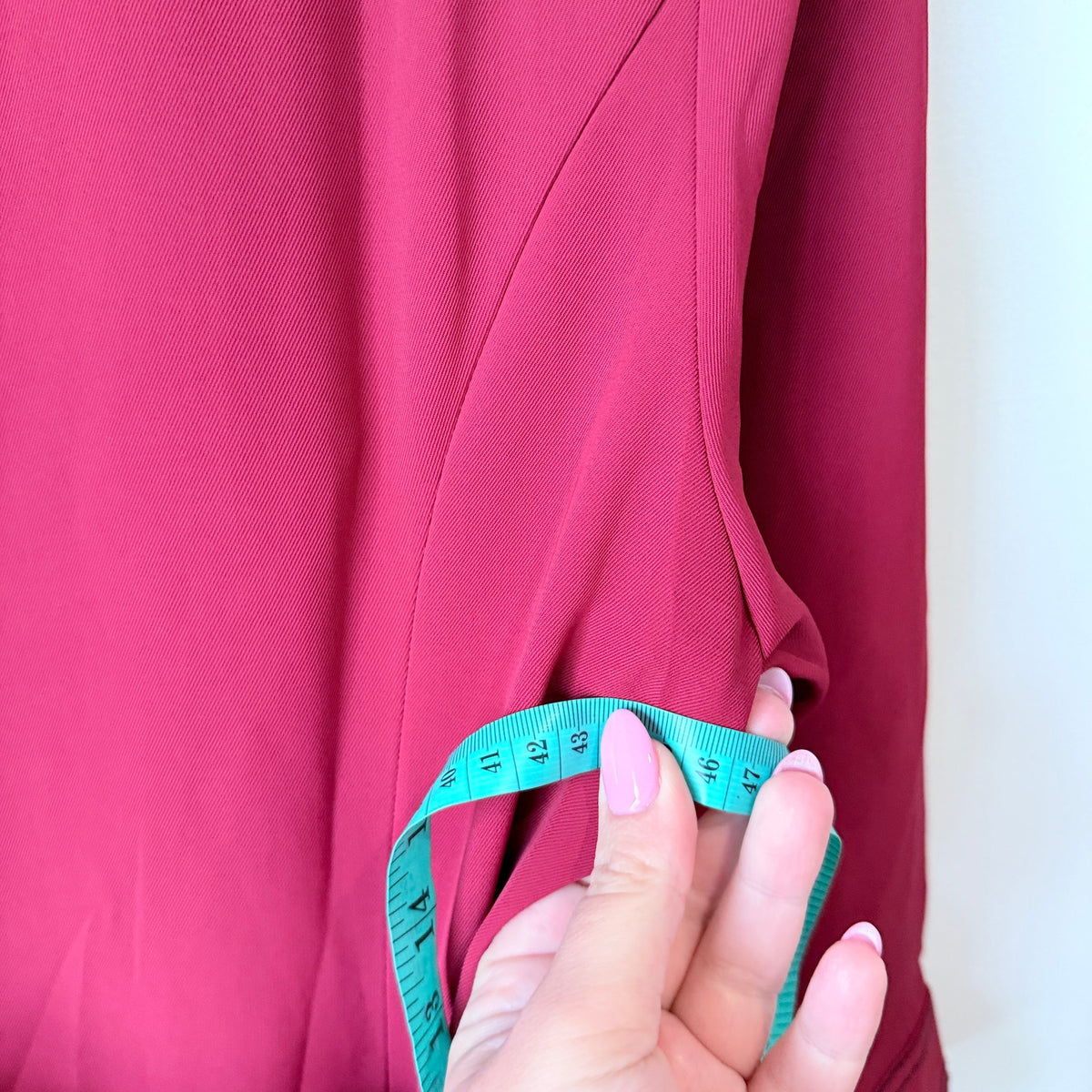 Raspberry Double Breasted Belted Midi Coat Dress | U/Arm to U/Arm 46cm