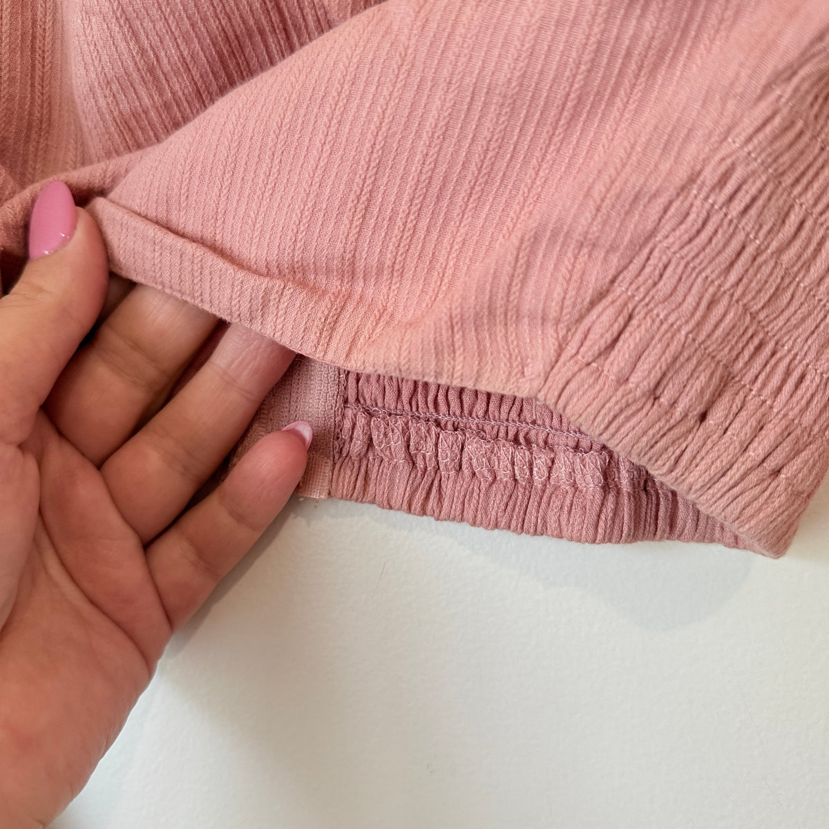 Dazie Dusty Pink Off Shoulder Puff Sleeve Crop Top Size 10