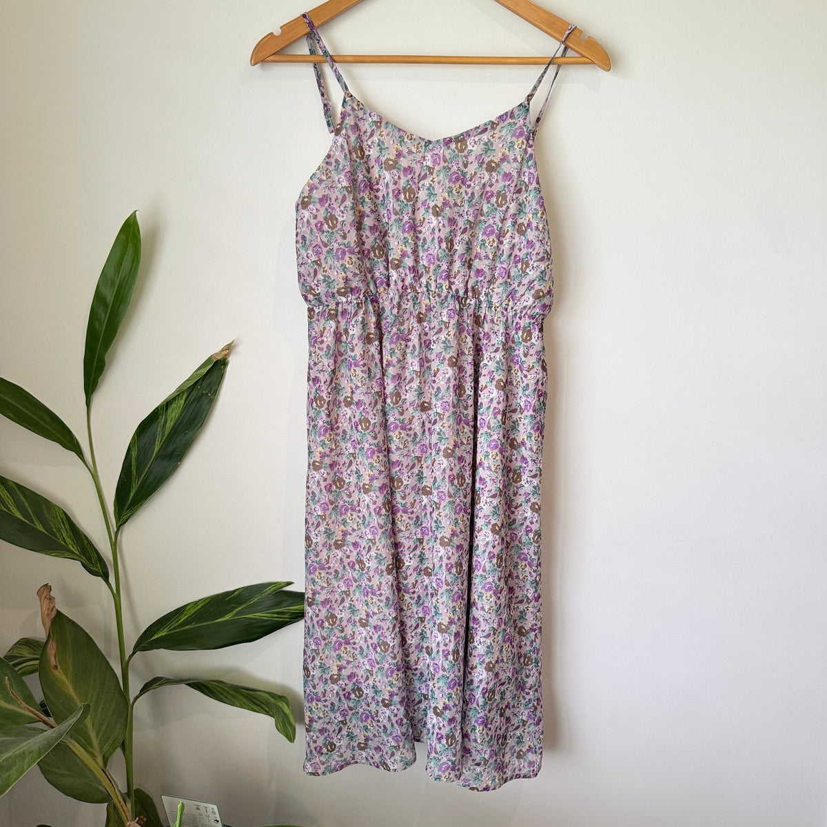 Lilac Ditsy Floral Cami Midi Dress Size U/Arm to U/Arm 42cm