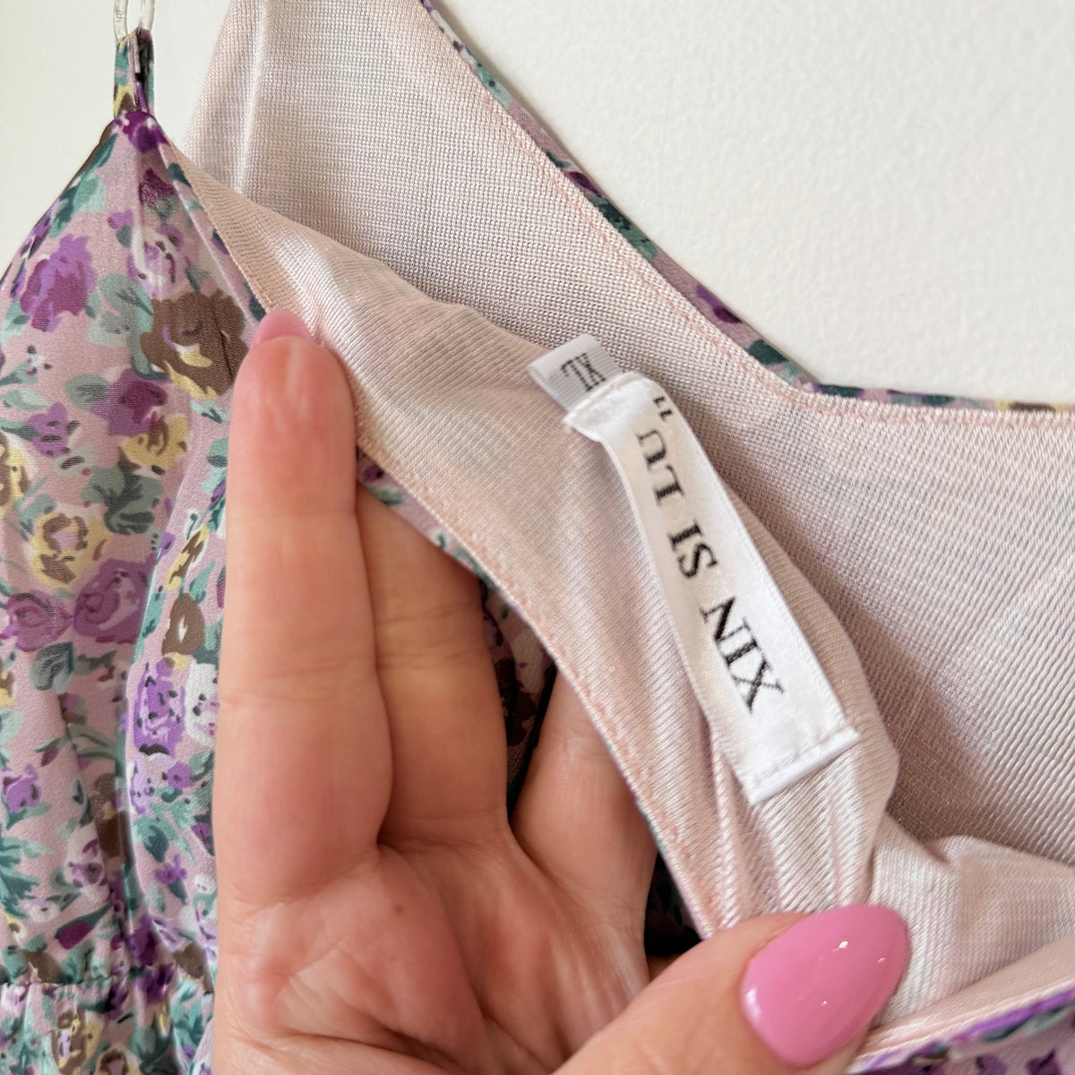 Lilac Ditsy Floral Cami Midi Dress Size U/Arm to U/Arm 42cm