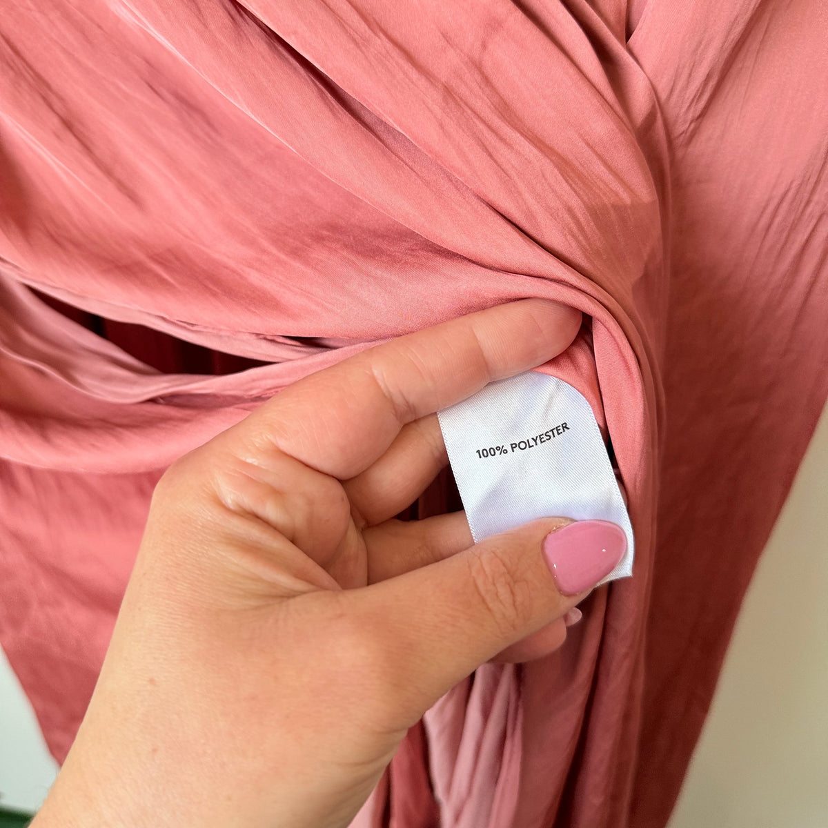 Country Road Dusty Rose Satin Pleated Neck Top Size 16