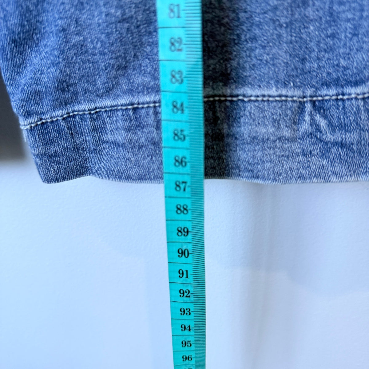 Petite Mid Wash High Rise Wide Leg Jeans Size 66cm waist