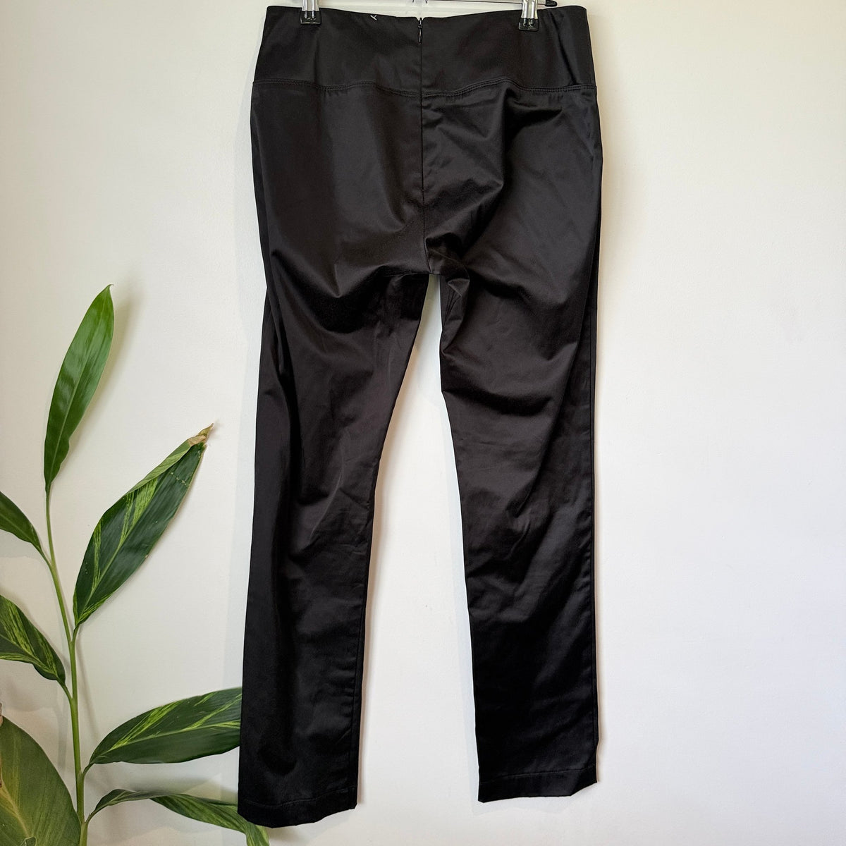 Catelyst Black Satin Stretch Straight Leg Pants Size 10