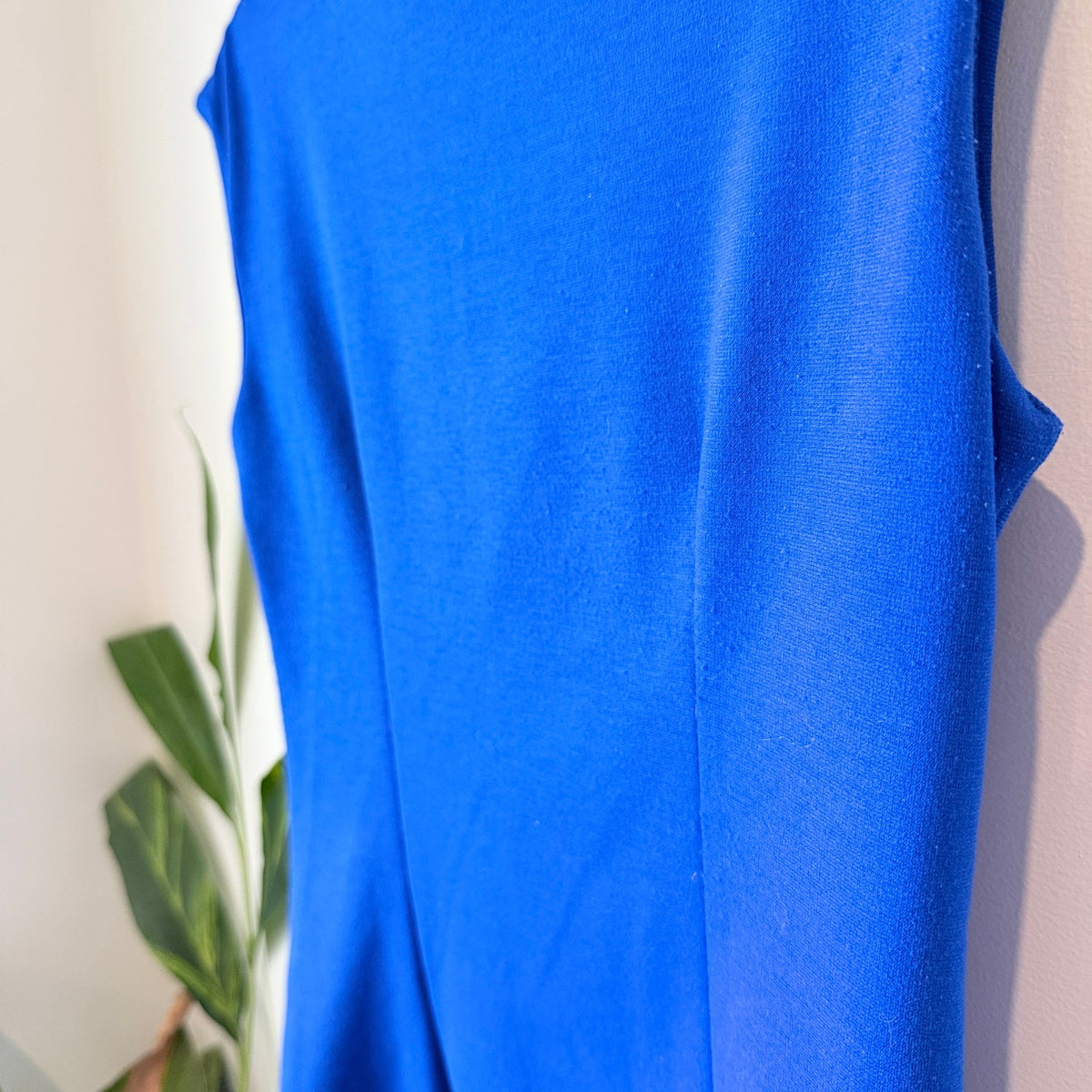 Sabrina Diamanti Cobalt Blue Cowl Neck Zip Detail Dress - 46cm u/arm
