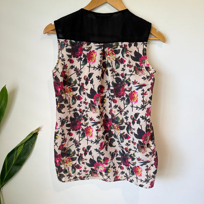 Stella Floral Print Wrap Front Sleeveless Top Size S