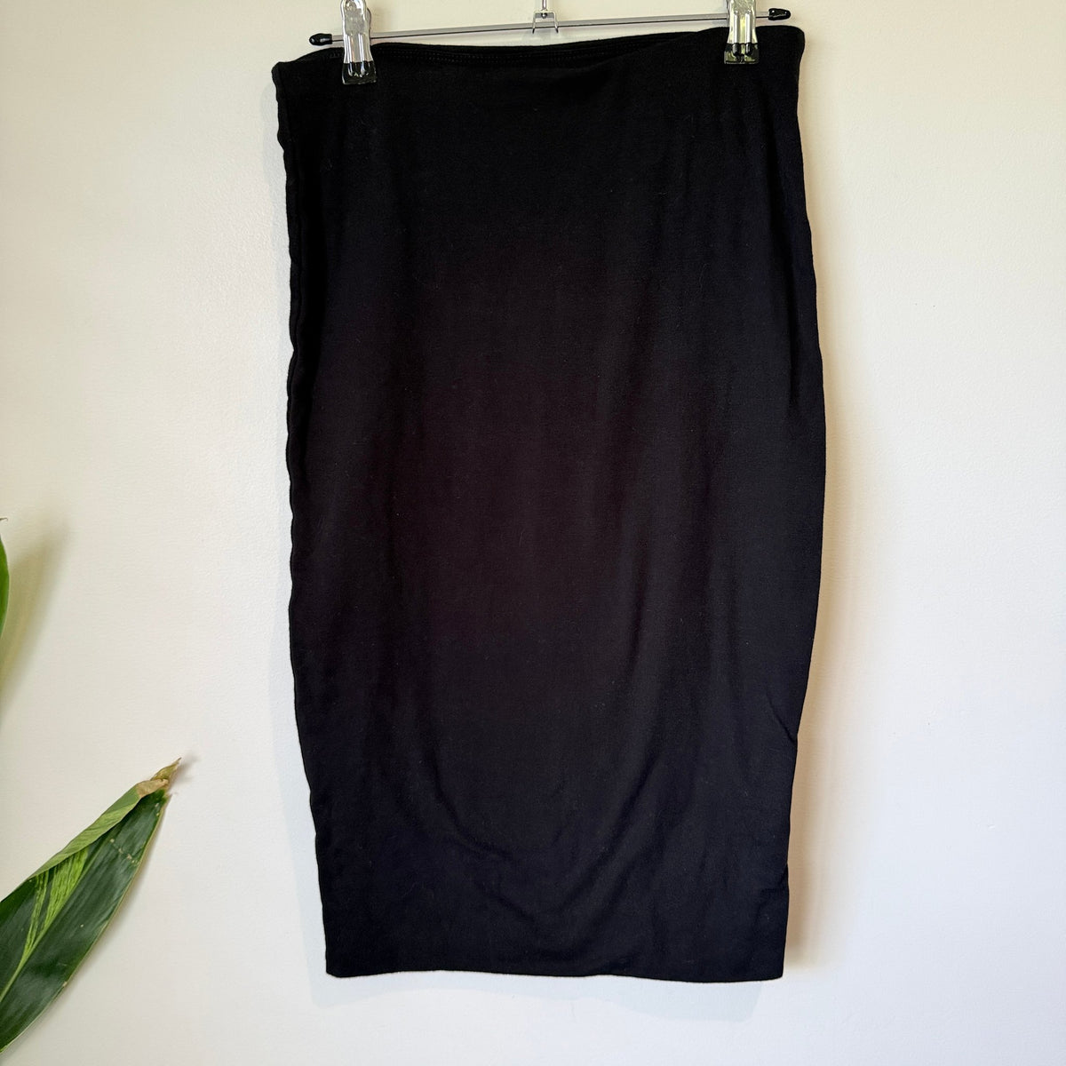 Kookai Black Jersey Pencil Skirt Size 1 / Waist 74cm