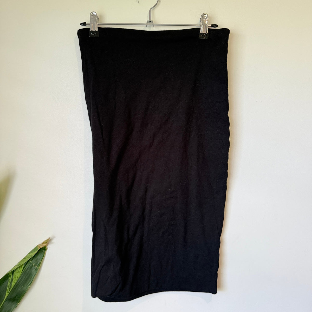 Kookai Black Jersey Pencil Skirt Size 1 / Waist 74cm