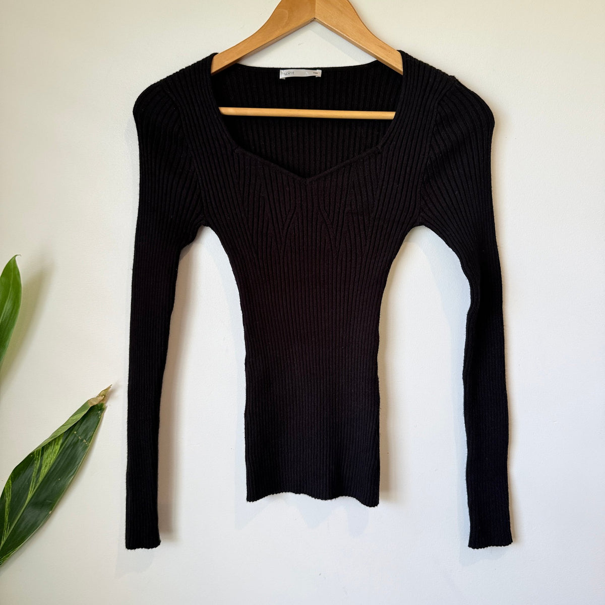 Spirit Rib-knit Long-sleeve Top Size 10