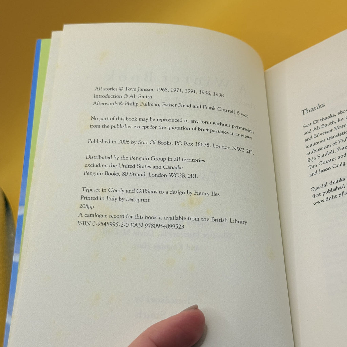A Winter Book: Selected Stories by Tove Jansson