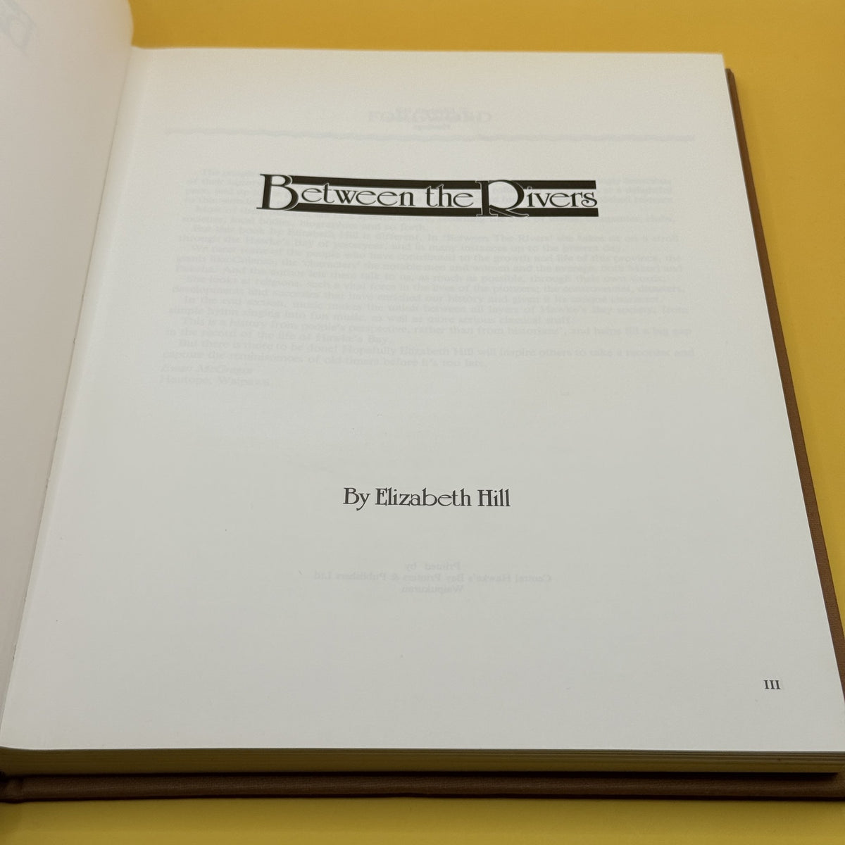 Between the Rivers by Elizabeth Hill