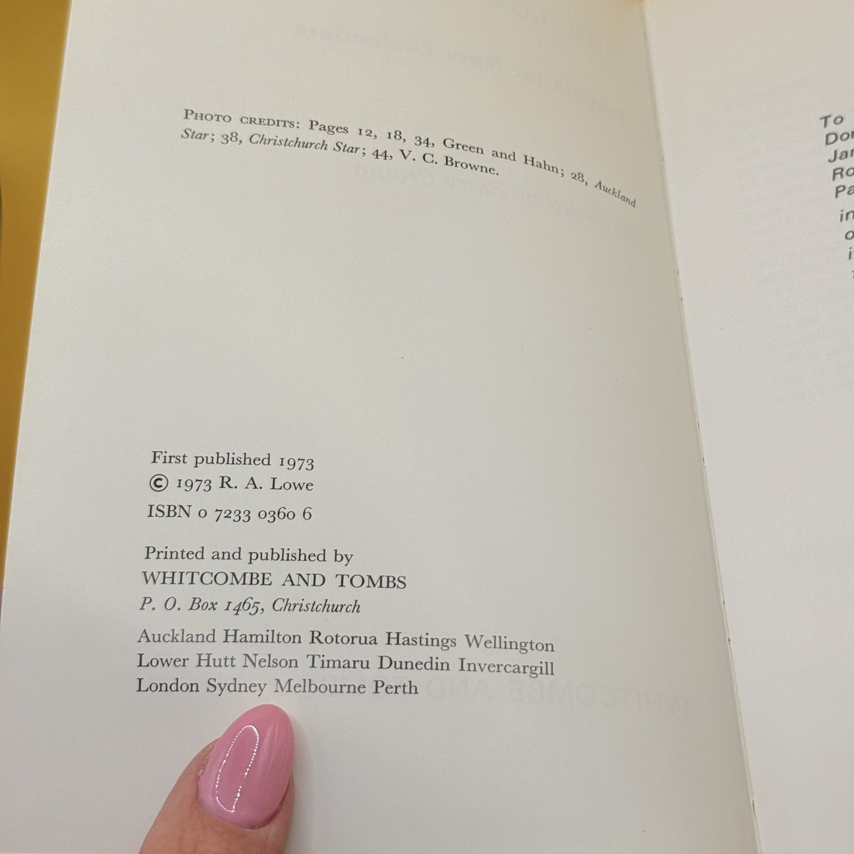 Prayers for New Zealanders by Bob Lowe 1973