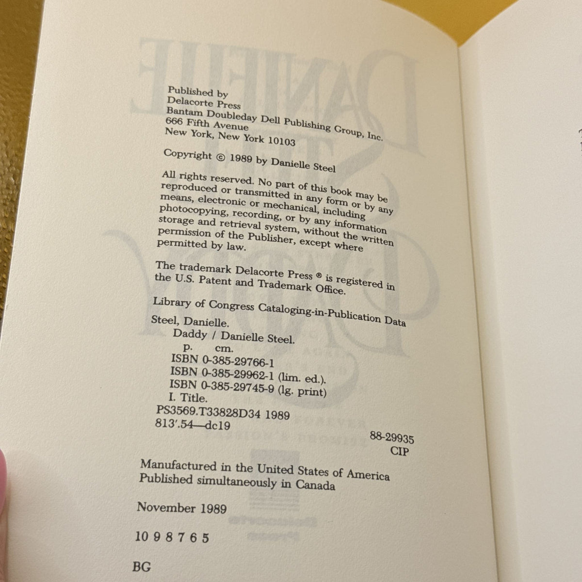 Daddy by Danielle Steel 1989