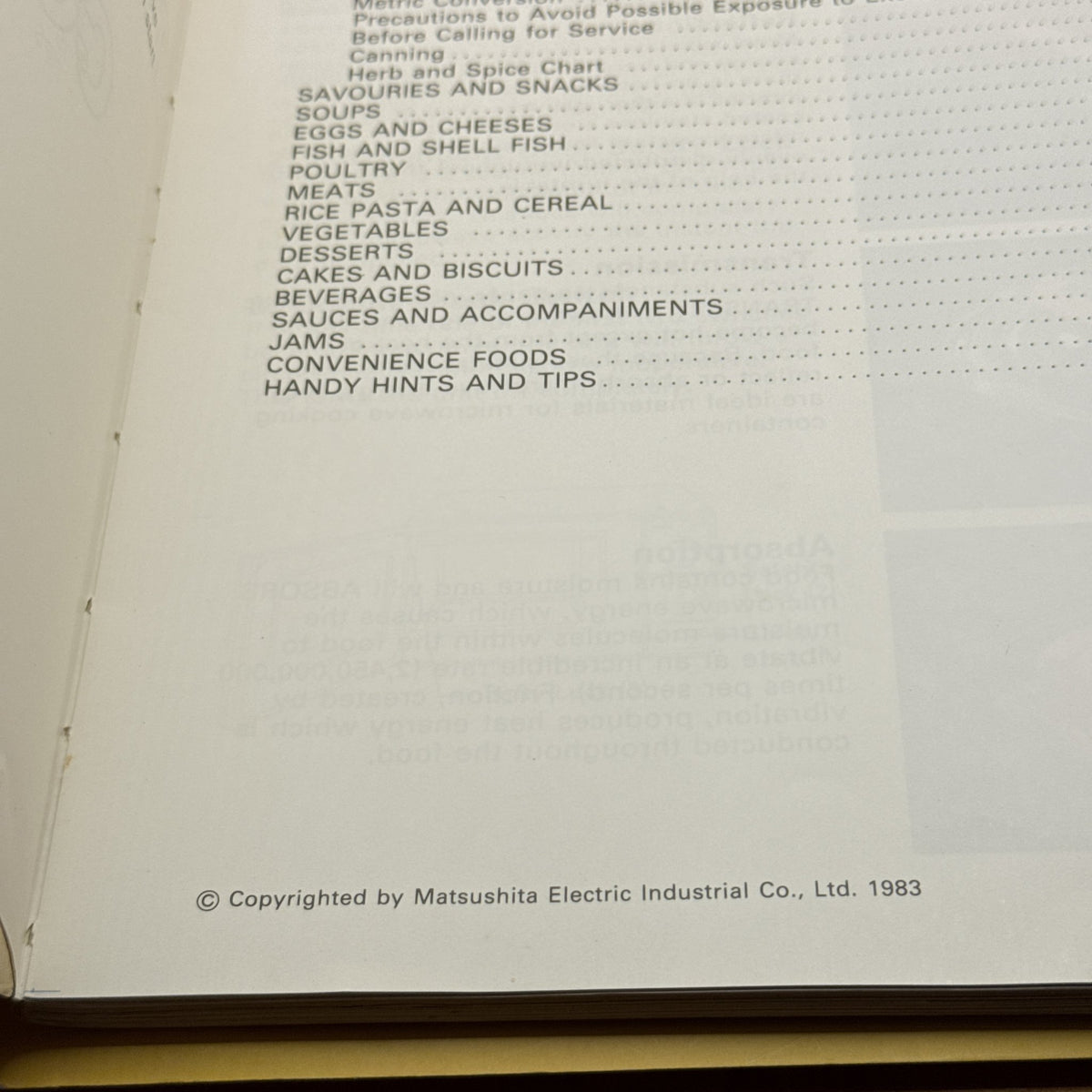 National Microwave Cookbook by Matsushita Electric 1983