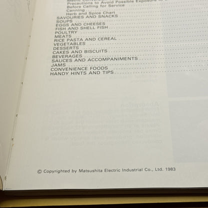 National Microwave Cookbook by Matsushita Electric 1983
