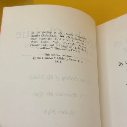 Crime Collection: By the Pricking of My Thumbs, The Mysterious Mr Quin and Endless Night by Agatha Christie