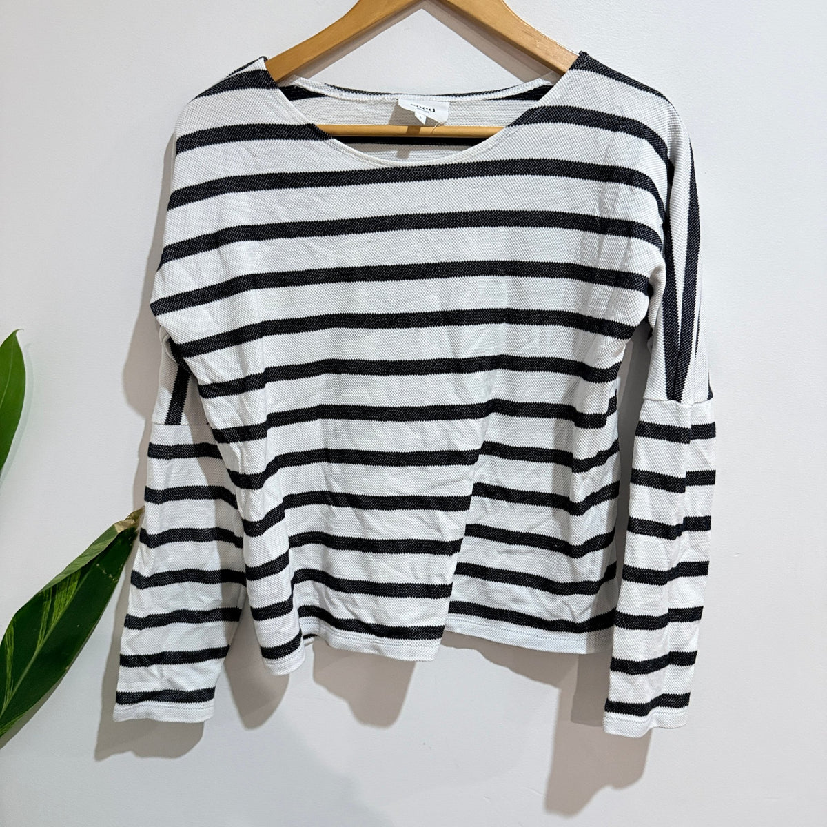 Seed Heritage Black & White Stripe Long Sleeve Top Size S