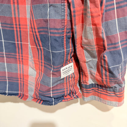 Huffer Red & Navy Check Lennon Shirt Size M