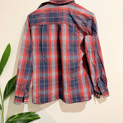 Huffer Red & Navy Check Lennon Shirt Size M