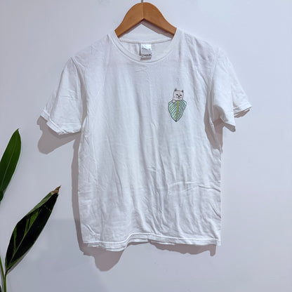 RIPNDIP White Cat Graphic Tee Size S