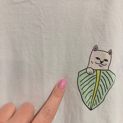 RIPNDIP White Cat Graphic Tee Size S