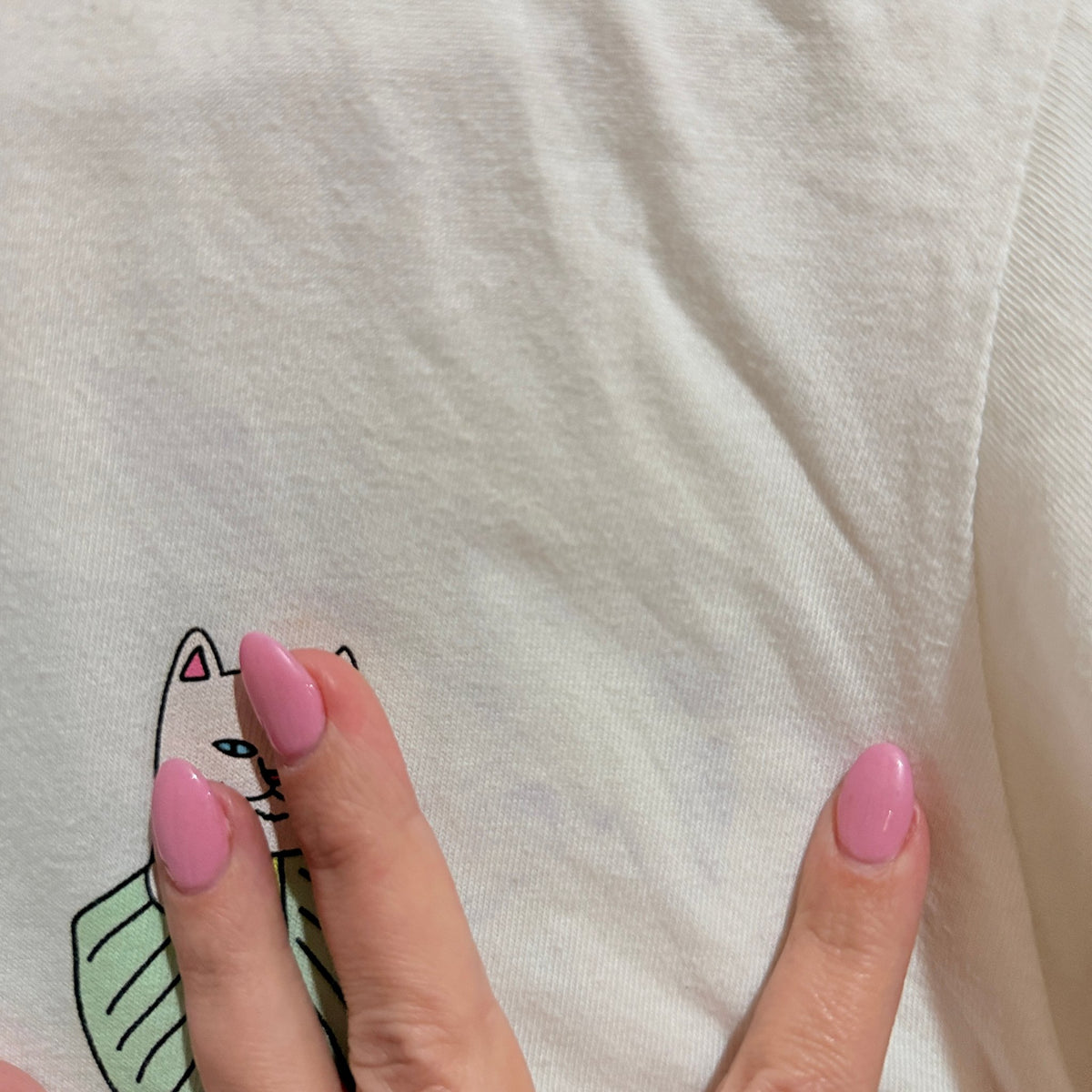 RIPNDIP White Cat Graphic Tee Size S