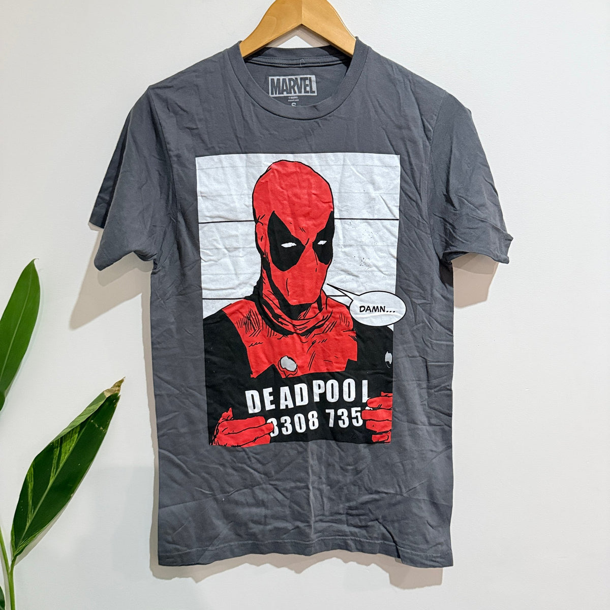 Marvel Grey Deadpool Graphic Tee Size S