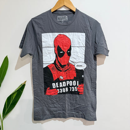 Marvel Grey Deadpool Graphic Tee Size S
