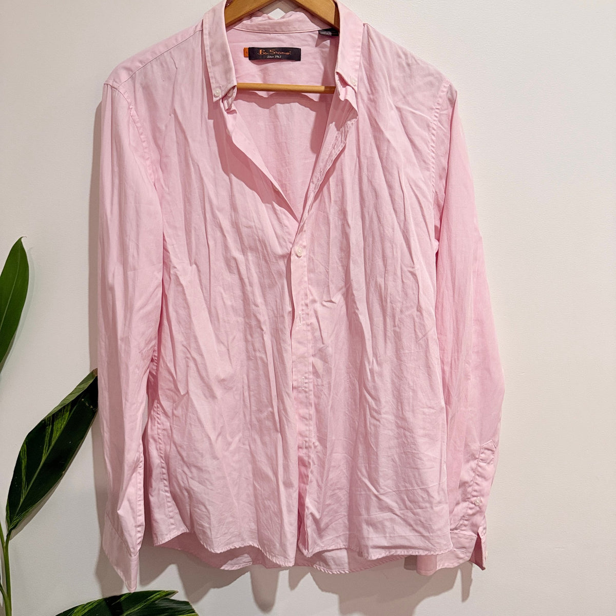 Ben Sherman Pink Cotton Shirt Size L
