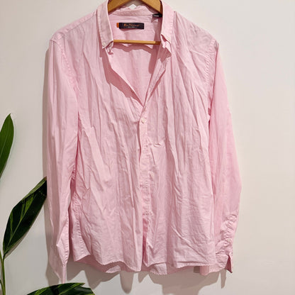 Ben Sherman Pink Cotton Shirt Size L