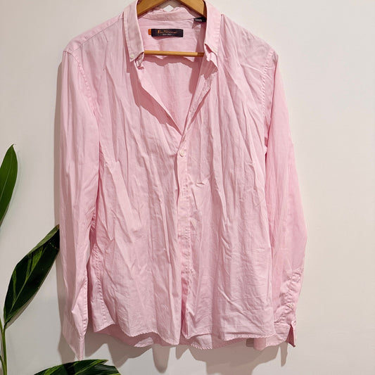 Ben Sherman Pink Cotton Shirt Size L