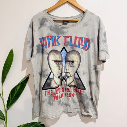 Pink Floyd The Division Bell Tour Grey Tie-Dye Band Tee Size XL