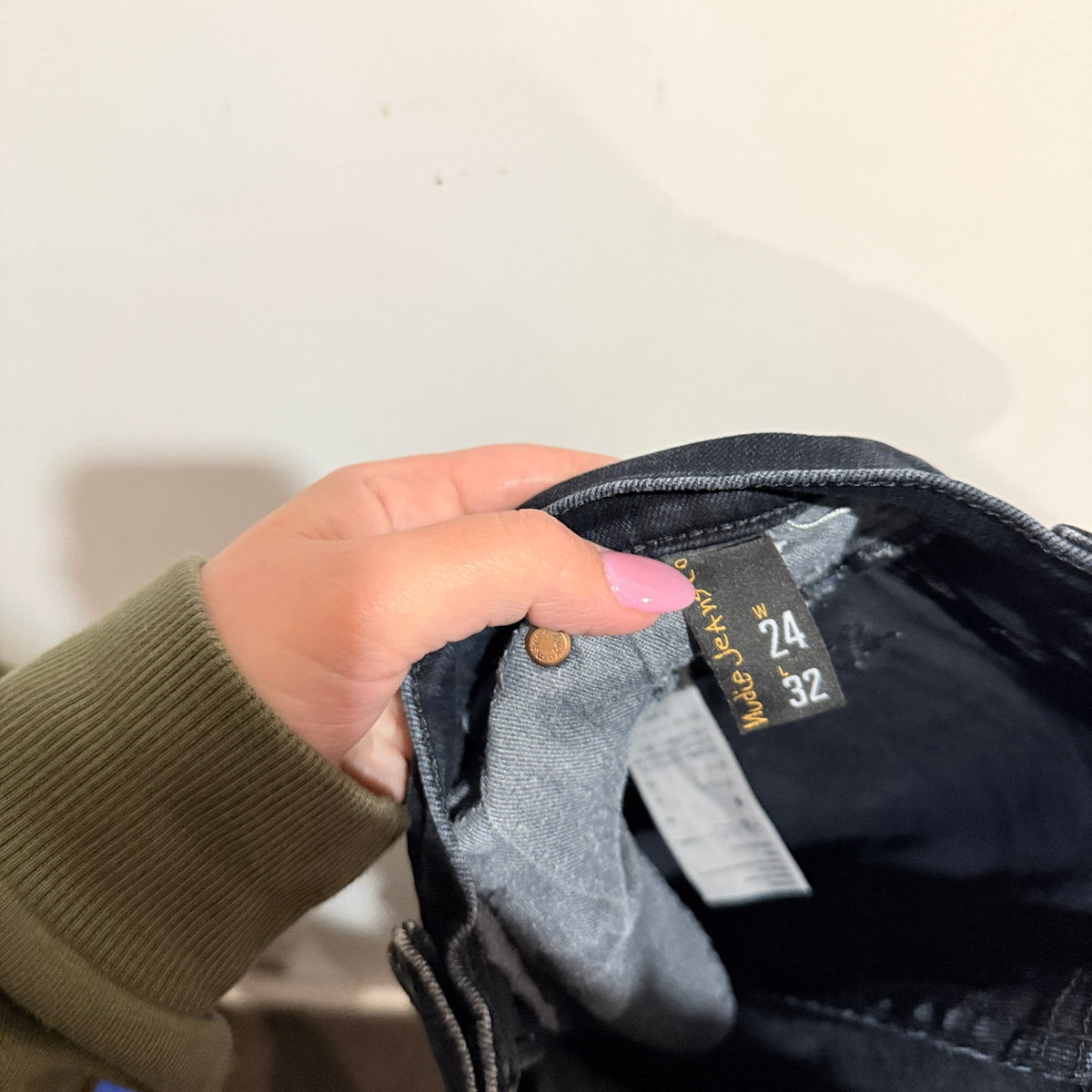 Nudie Jeans Dark Wash Skinny Jeans Size 24 | Waist 64cm