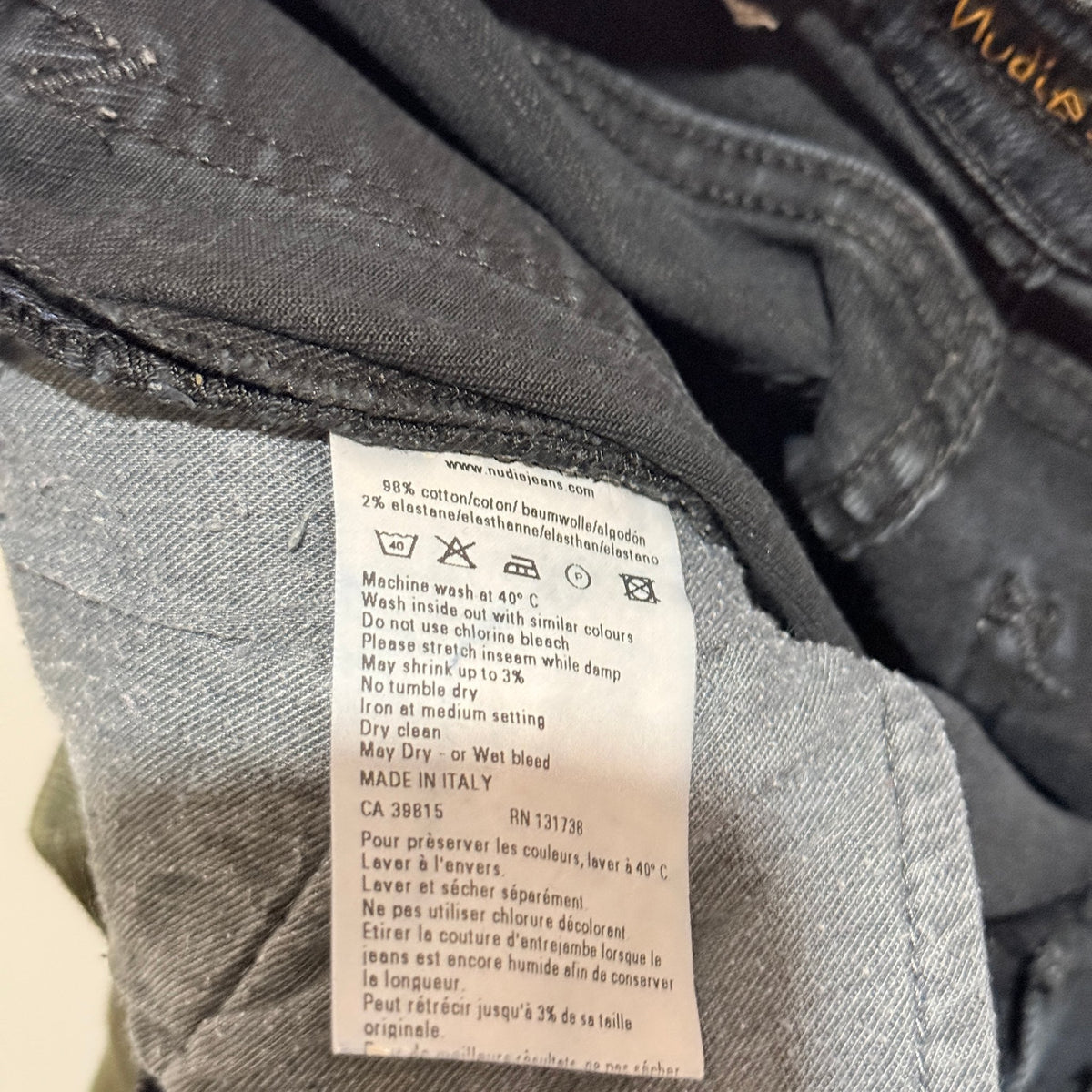 Nudie Jeans Dark Wash Skinny Jeans Size 24 | Waist 64cm