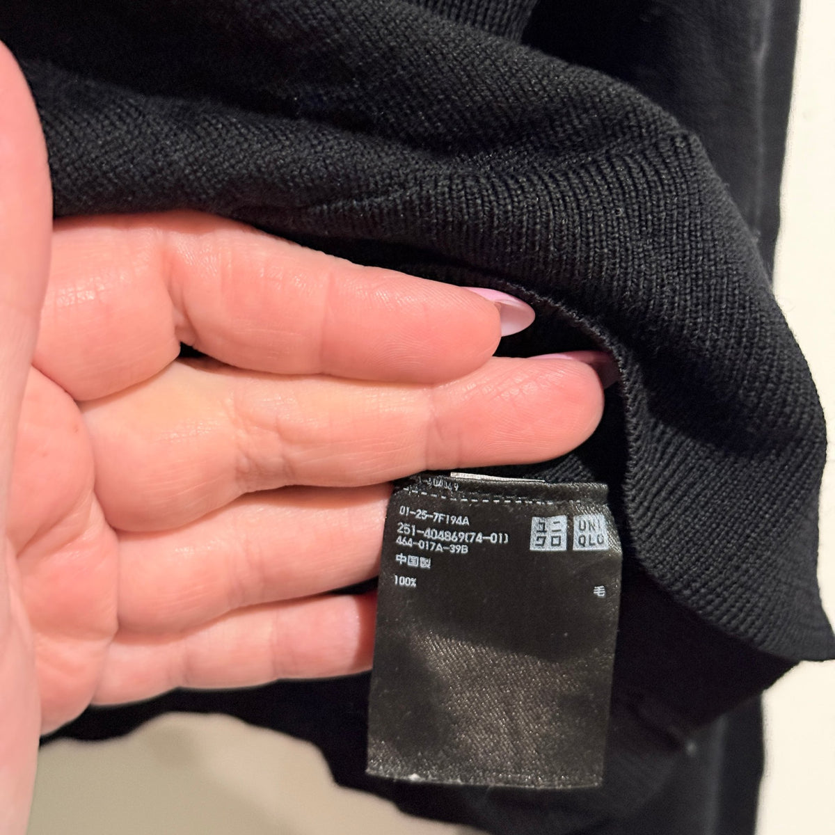 JW Anderson x Uniqlo Black Wool Turtleneck Jumper with Tie Cuffs Size S