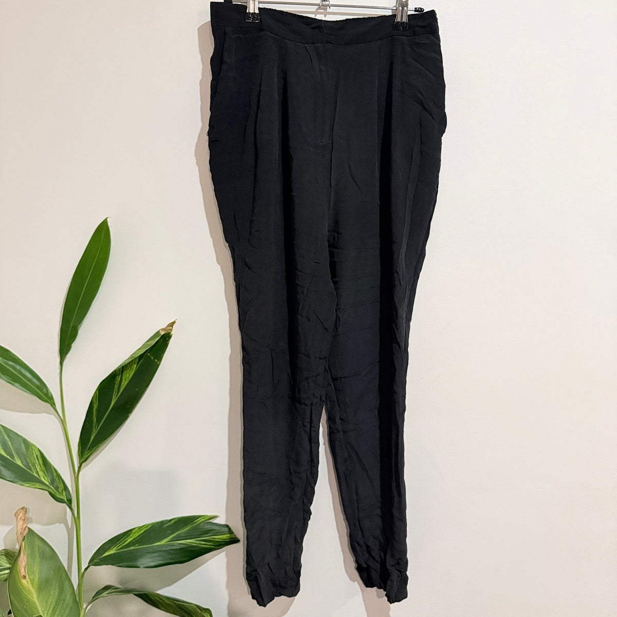 Zimmermann Black Elastic Waist Silk Pants Size 0 | Waist 74cm