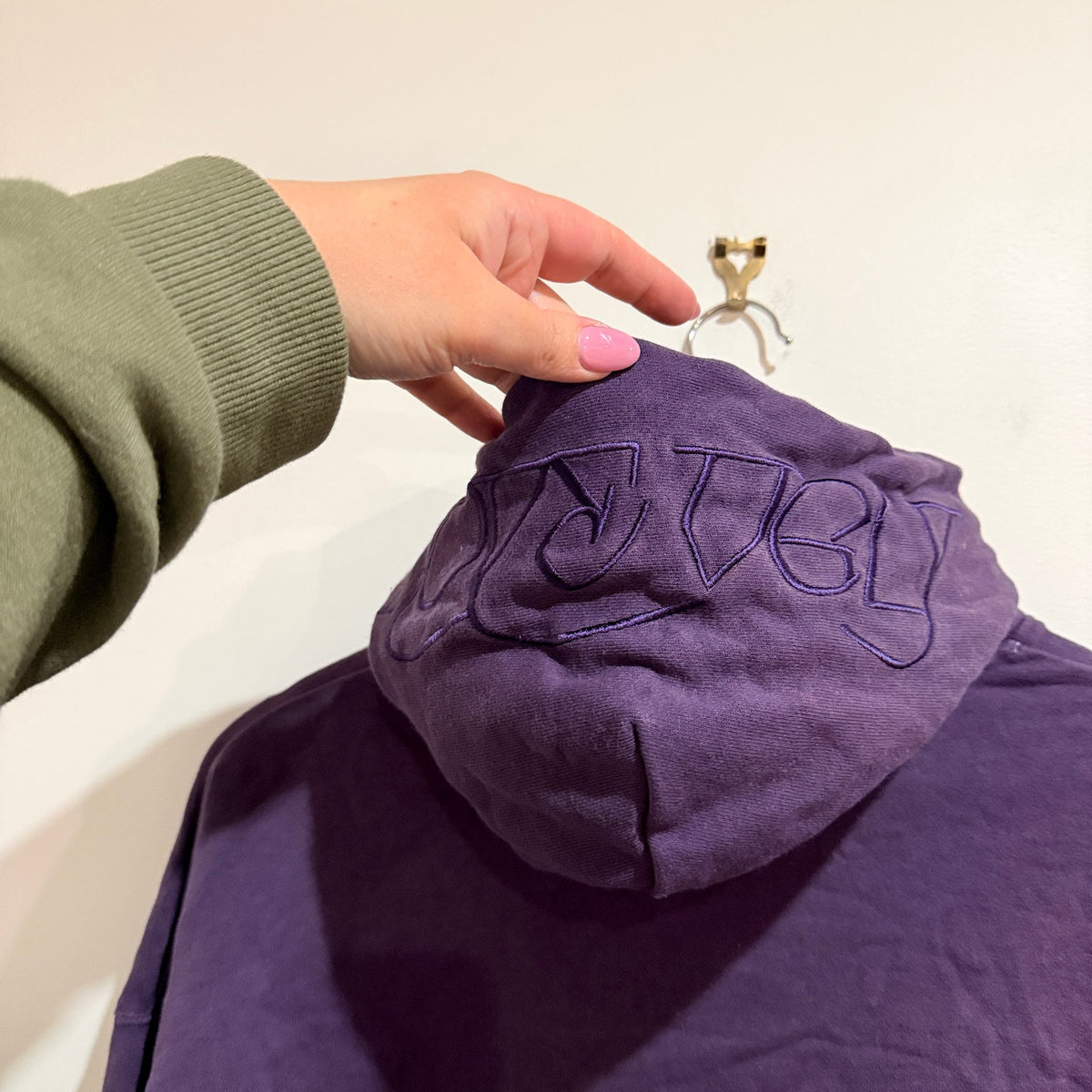 I Love Ugly Purple Hoodie Size M