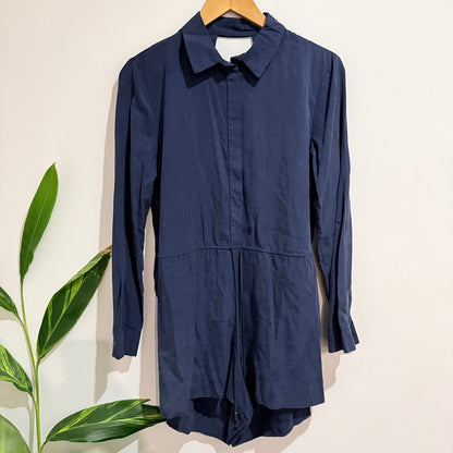 Do+Be Navy Shirt Romper - Size S
