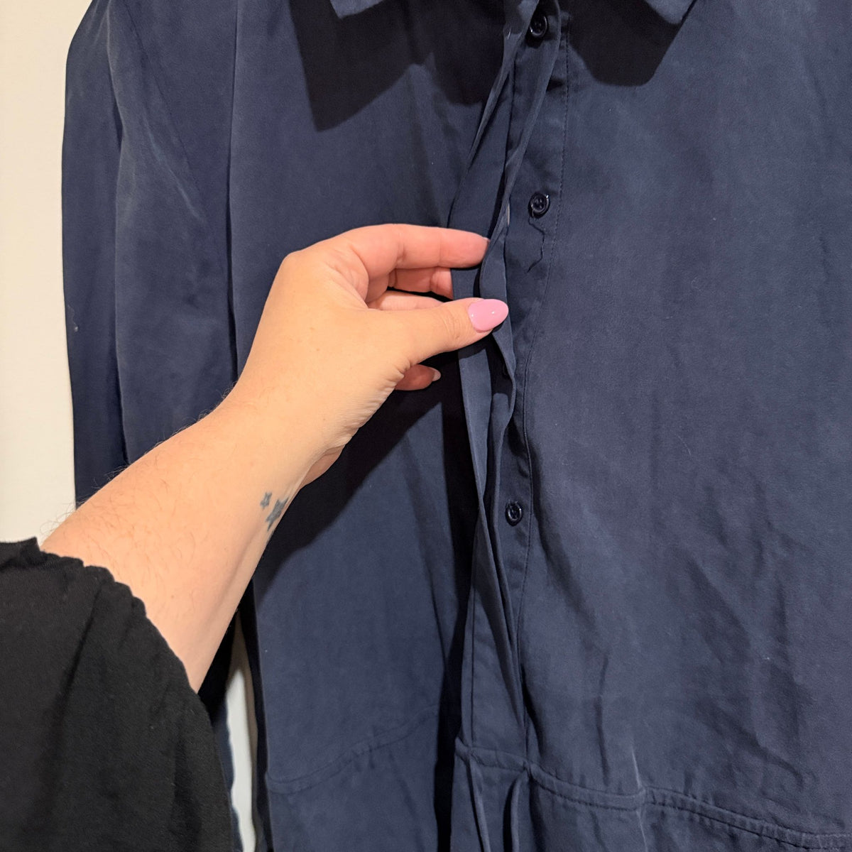 Do+Be Navy Shirt Romper - Size S