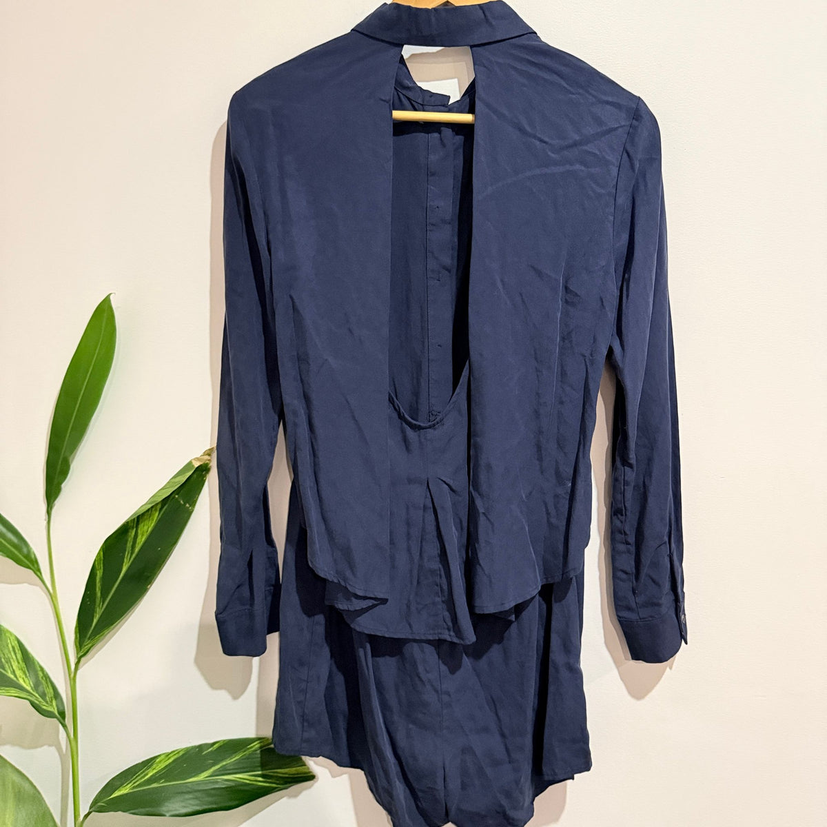 Do+Be Navy Shirt Romper - Size S