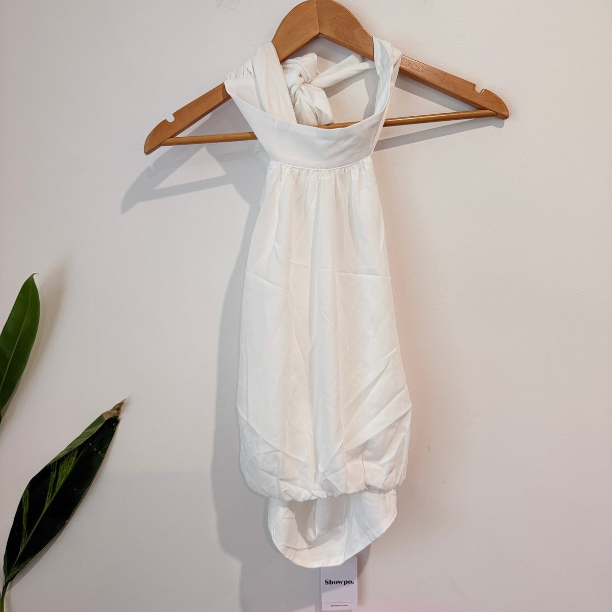 Showpo Cream Halter Neck Top - AU 10