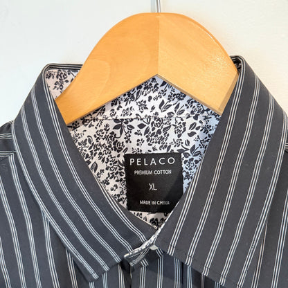 Pelaco Dark Grey Striped Long Sleeve Shirt - XL