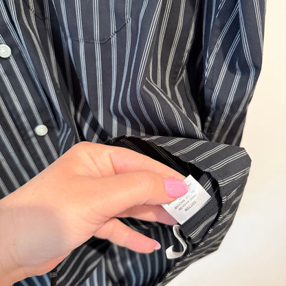 Pelaco Dark Grey Striped Long Sleeve Shirt - XL