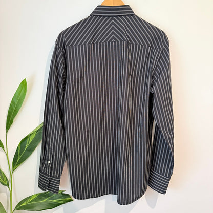 Pelaco Dark Grey Striped Long Sleeve Shirt - XL