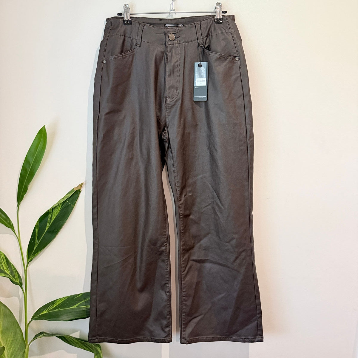 Country Denim Australia Brown Coated Pants - Size 12