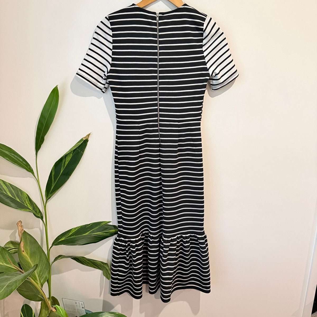 ASOS Black and White Striped Dress - UK 10
