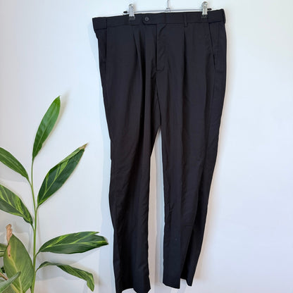 Bracks Black Pleated Trousers - Size 92R